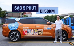 Chủ xe VinFast VF 9 trải nghiệm trạm sạc siêu nhanh lớn nhất Hà Nội: ‘9 phút đi được 50km, vị trí thuận lợi, toàn trụ công suất lớn’