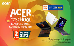 Acer Việt Nam ra mắt chương trình ưu đãi Back To School 2025: Laptop Siêu Hạng - Ra Trường Trước Hẹn