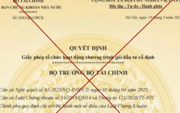 Cảnh báo văn bản giả mạo Bộ Tài chính, Ủy ban Chứng khoán Nhà nước để lừa đảo