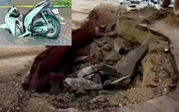 Hà Nội: Nguyên nhân bất ngờ vụ xe máy sụt 'hố tử thần' trên đường Trường Chinh