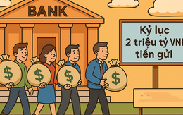 Chưa từng có: Hai ngân hàng Việt cùng cán mốc 2 triệu tỷ đồng tiền gửi