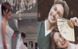 Đình Tú và vợ hot girl đi thử váy cưới, visual cô dâu xinh bất bại!