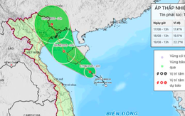Áp thấp nhiệt đới giật cấp 8, hướng đổ bộ vào đâu ở miền Bắc?