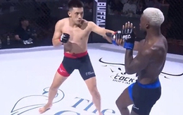 Hứng 10 cú đấm liên tục, em trai Nguyễn Trần Duy Nhất thua võ sĩ Mỹ