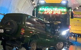 Tai nạn xe khách với ô tô 7 chỗ, 2 người tử vong trong hầm Đèo Ngang