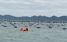 Bè mảng chở 17 ngư dân bị dông lốc đánh chìm, 2 người tử vong