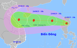Áp thấp nhiệt đới sẽ mạnh thành bão số 5 Kajiki, giật tới cấp 13-14 và còn có thể mạnh thêm