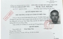 Truy nã đặc biệt Trần Thiện Tâm sinh năm 1993