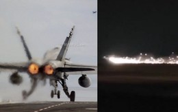 Xem chiến đấu cơ F/A-18 Hornet bốc cháy và rơi