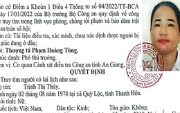 Ai biết thông tin đối tượng Trịnh Thị Thủy hãy báo ngay cho công an