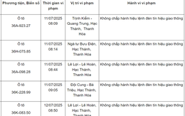 Loạt phương tiện vượt đèn đỏ mang biển số sau nhanh chóng nộp phạt nguội theo Nghị định 168