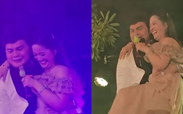 Con gái nuôi cố nghệ sĩ Vũ Linh được một nam NSƯT bế trên sân khấu, ai cũng la lớn