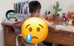 Bức ảnh cậu bé ngồi học ngay ngắn gây bão mạng: Nhiều người định khen thì vội "quay xe" vì 1 chi tiết... sai sai!