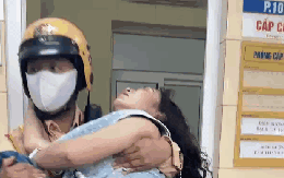 CSGT dùng xe đặc chủng dẫn đường đưa nữ giáo viên bị sốc phản vệ vào bệnh viện cấp cứu