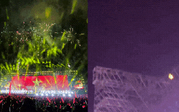 Cháy giàn giáo tại concert Em Xinh Say Hi, nhìn phát sợ!