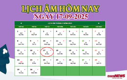 Lịch âm 17/9 - Âm lịch hôm nay 17/9 chính xác nhất - lịch vạn niên 17/9/2025