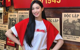 Visual sáng bừng hoà chung không khí yêu nước của hotgirl bóng chuyền Nguyễn Thị Phương