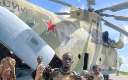 Trực thăng khổng lồ Mi-26 theo 'Quân đoàn châu Phi' xuất hiện tại Mali