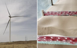 Công nghệ Trung Quốc khiến thế giới sửng sốt: Hàng trăm nghìn tuabin gió bị bỏ đi nhưng giữ lại, biến 'rác' thành cột chống cát cao 60 mét