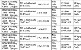 Hơn 200 chủ xe có biển số sau nhanh chóng nộp phạt nguội theo Nghị định 168
