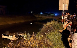 Nam thanh niên tử vong trong ô tô lật ngửa dưới mương nước