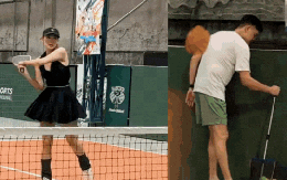 Minh Hằng mê pickleball, chồng đại gia mở 12 sân cho vợ chơi thoả thích, còn lặng lẽ đi sau nhặt bóng gây sốt!