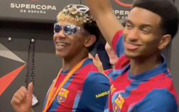 Lamine Yamal hoá "cơ trưởng" quẩy cực sung sau khi Barcelona đánh bại Real Madrid giành Siêu cúp