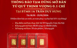 Vàng 0,1 chỉ đang hot: Bảo Tín Mạnh Hải thông báo dừng bán từ ngày mai tại cửa hàng này