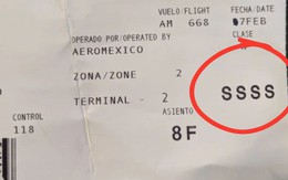 Ký hiệu "SSSS" đáng sợ trên thẻ lên máy bay: Vì sao không ai mong muốn nhìn thấy dòng chữ này?