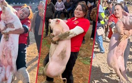 Người phụ nữ Trung Quốc gây sốt khi tay không thắng 22 cuộc thi bắt lợn chỉ trong một năm