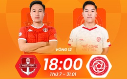 Kết quả Hải Phòng vs Thể Công Viettel, vòng 12 V.League mới nhất