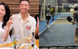 Hiền Hồ tập riêng pickleball với Quang Dương