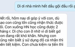 Nữ sinh lên ĐH ở nhờ nhà dì ruột, nhắn tin báo hết dầu gội và nhận lại câu: "Con ở nhà dì, dì mong con biết suy nghĩ"