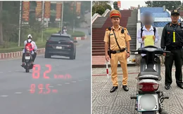 Nam sinh 16 tuổi chạy xe máy hơn 80km/h, quay đầu khi gặp CSGT