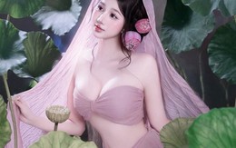 Hot girl Mai Linh tạo dáng quyến rũ, "hô biến" bộ ảnh hoa sen trở nên không thể rời mắt