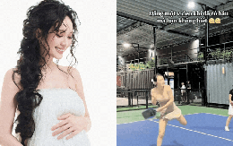 Vũ Thúy Quỳnh có bầu nhưng vẫn đi đánh pickle ball, tiết lộ lý do giấu giếm chuyện mang bầu