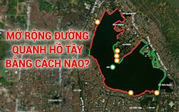 Vị trí 11km đường Hồ Tây dự định mở rộng trong đại dự án 30.000 tỷ