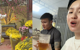 Không khí Tết rộn ràng nhà Quang Hải: Chu Thanh Huyền "xả vai sang chảnh" cùng chồng đun bánh chưng nướng thịt cực chill