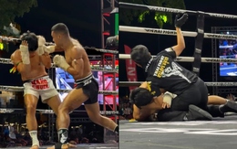 Cao thủ muay số 1 Việt Nam hứng mưa đòn, bị võ sĩ vô địch Thái Lan đánh gục