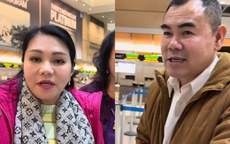 Nữ NSƯT ở Mỹ ngày mùng 3 Tết vội bay về nước, chồng than: "Mới về đã đi rồi"