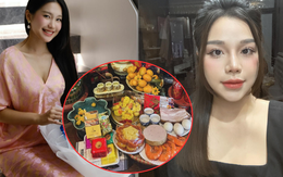 Doãn Hải My và vợ Bùi Tiến Dũng khoe mâm cúng ngày vía Thần Tài: Mong cầu tấn tài tấn lộc!