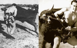 Huyền thoại karate Nhật Bản đấu 100 người, chặt gãy sừng bò tót