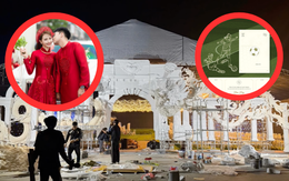 Cận cảnh rạp cưới siêu khủng của MC Huyền Trang Mù Tạt và tuyển thủ Phạm Đức Huy, thiệp cưới cực xinh mang đậm style cầu thủ