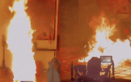 Clip sốc: Katy Perry đang quay MV bị thiêu sống như ngọn đuốc, ekip tá hỏa lao ra dập lửa