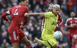 Richarlison ghi bàn phút 90, Tottenham chia điểm Liverpool tại Anfield