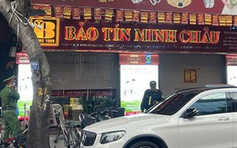 Cửa hàng vàng của Bảo Tín Minh Châu đột ngột đóng cửa, lực lượng chức năng xuất hiện