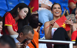 Doãn Hải My đọ sắc với vợ Hoàng Hên trên khán đài cổ vũ tuyển Việt Nam: Viusal xinh bất chấp cam thường!