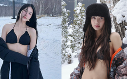 Giảng viên Vbiz bỏ hình tượng "gái ngoan", theo Lisa khoe nội y giữa trời tuyết