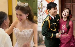 Rộ ảnh Hoà Minzy mặc váy xoè lộng lẫy như cô dâu đón khách