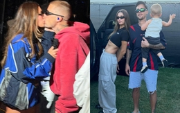 Có thể là rụng rời khi nhìn Justin Bieber khóa môi Hailey ở Coachella 2026, quý tử không lộ mặt vẫn hot ngang bố mẹ